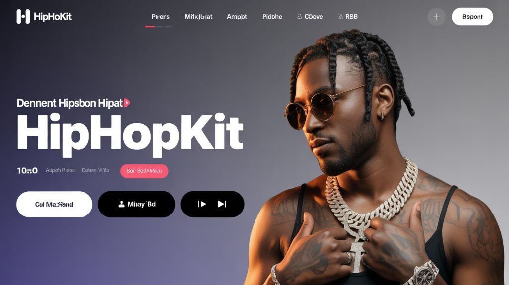HipHopKit music platform homepage